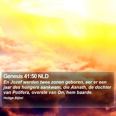 Genesis 41:50 NLD Bible Verse Image