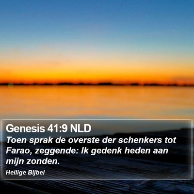 Genesis 41:9 NLD Bible Verse Image