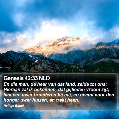 Genesis 42:33 NLD Bible Verse Image