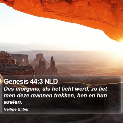 Genesis 44:3 NLD Bible Verse Image