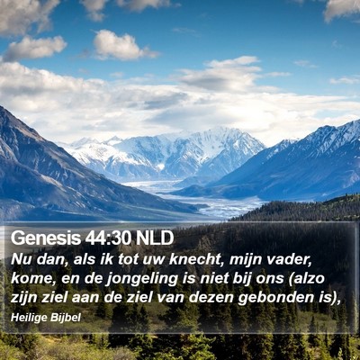 Genesis 44:30 NLD Bible Verse Image