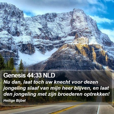 Genesis 44:33 NLD Bible Verse Image