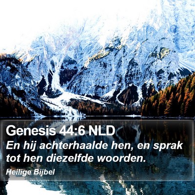 Genesis 44:6 NLD Bible Verse Image