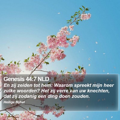 Genesis 44:7 NLD Bible Verse Image