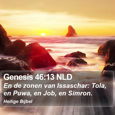 Genesis 46:13 NLD Bible Verse Image