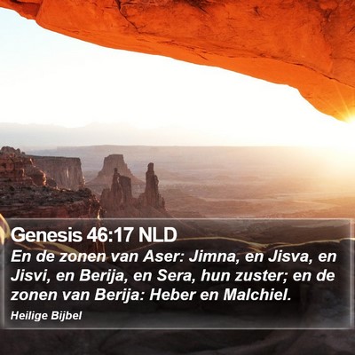 Genesis 46:17 NLD Bible Verse Image