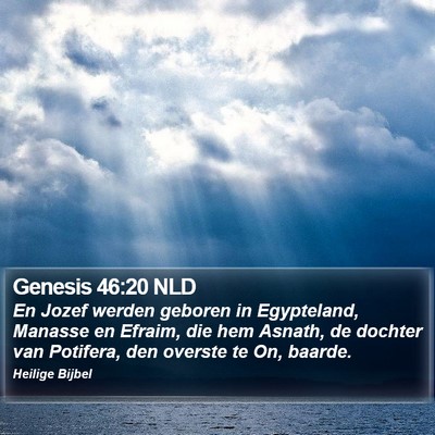 Genesis 46:20 NLD Bible Verse Image