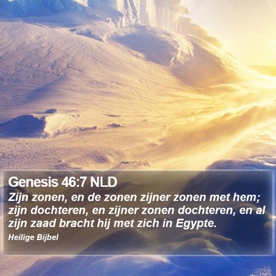 Genesis 46:7 NLD Bible Verse Image