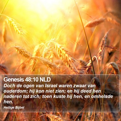 Genesis 48:10 NLD Bible Verse Image