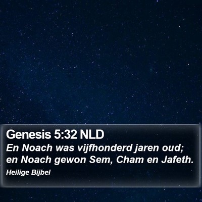 Genesis 5:32 NLD Bible Verse Image