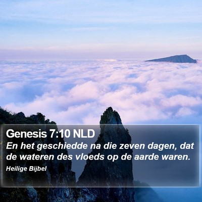 Genesis 7:10 NLD Bible Verse Image