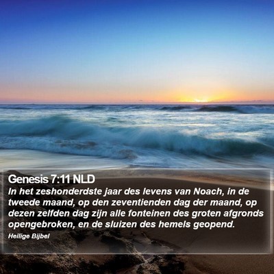 Genesis 7:11 NLD Bible Verse Image