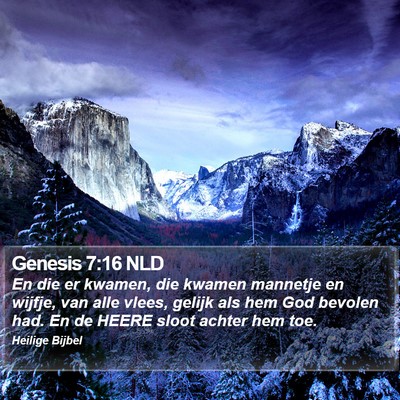 Genesis 7:16 NLD Bible Verse Image