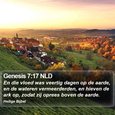 Genesis 7:17 NLD Bible Verse Image