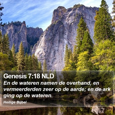 Genesis 7:18 NLD Bible Verse Image