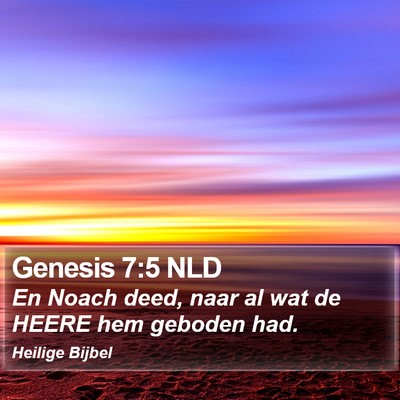 Genesis 7:5 NLD Bible Verse Image
