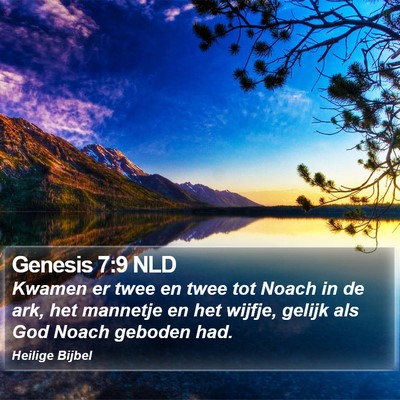 Genesis 7:9 NLD Bible Verse Image