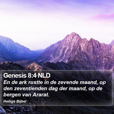 Genesis 8:4 NLD Bible Verse Image