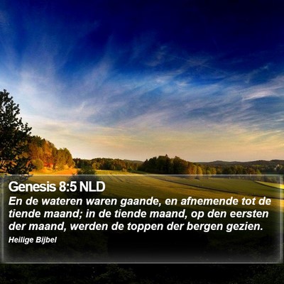 Genesis 8:5 NLD Bible Verse Image
