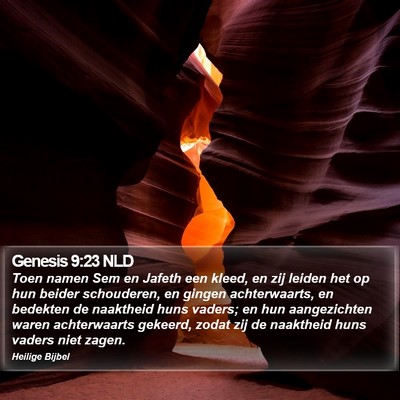 Genesis 9:23 NLD Bible Verse Image