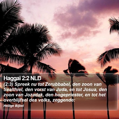 Haggaï 2:2 NLD Bible Verse Image