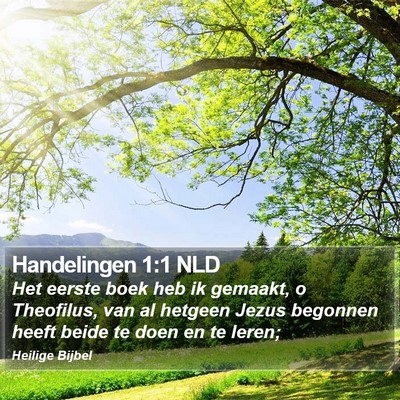 Handelingen 1:1 NLD Bible Verse Image