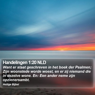 Handelingen 1:20 NLD Bible Verse Image