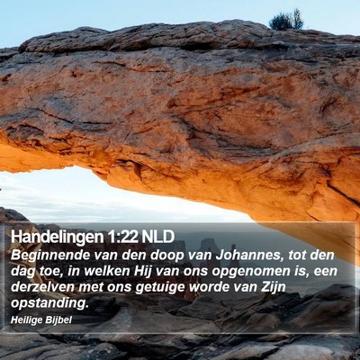 Handelingen 1:22 NLD Bible Verse Image