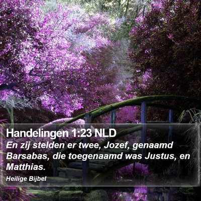 Handelingen 1:23 NLD Bible Verse Image