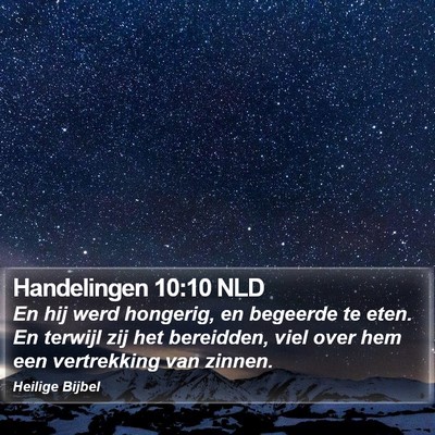 Handelingen 10:10 NLD Bible Verse Image