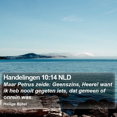 Handelingen 10:14 NLD Bible Verse Image