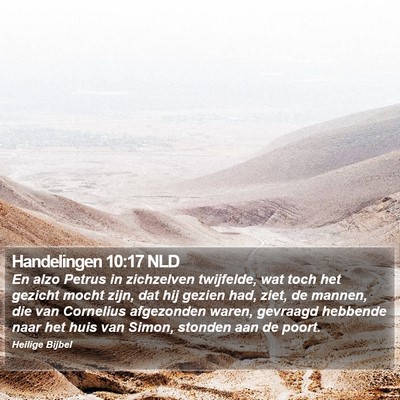 Handelingen 10:17 NLD Bible Verse Image