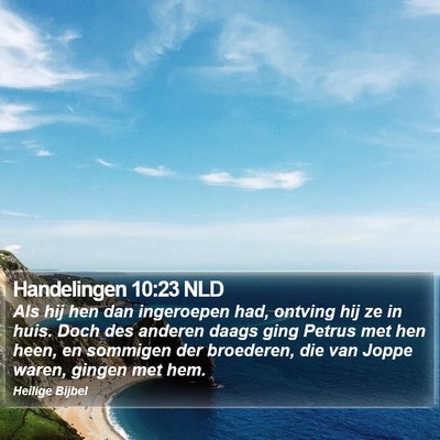 Handelingen 10:23 NLD Bible Verse Image