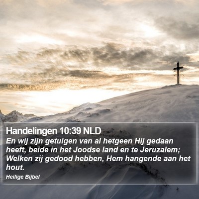 Handelingen 10:39 NLD Bible Verse Image