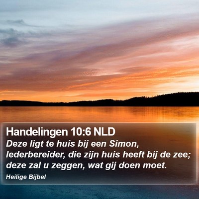 Handelingen 10:6 NLD Bible Verse Image