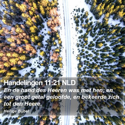 Handelingen 11:21 NLD Bible Verse Image