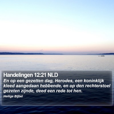 Handelingen 12:21 NLD Bible Verse Image