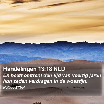 Handelingen 13:18 NLD Bible Verse Image