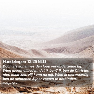 Handelingen 13:25 NLD Bible Verse Image