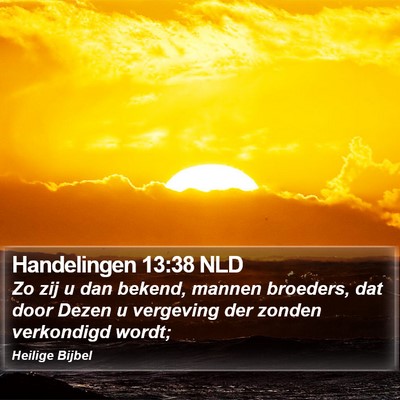 Handelingen 13:38 NLD Bible Verse Image