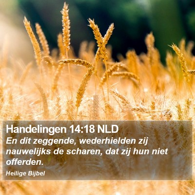 Handelingen 14:18 NLD Bible Verse Image