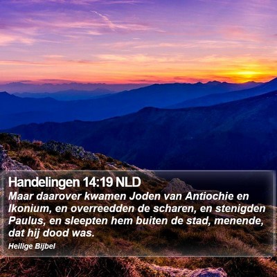 Handelingen 14:19 NLD Bible Verse Image