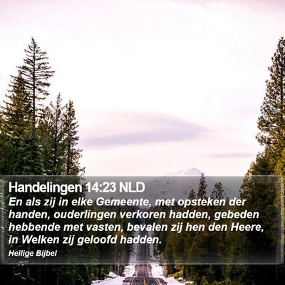 Handelingen 14:23 NLD Bible Verse Image