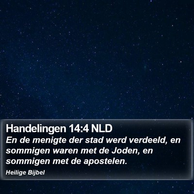 Handelingen 14:4 NLD Bible Verse Image