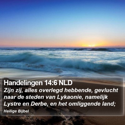 Handelingen 14:6 NLD Bible Verse Image