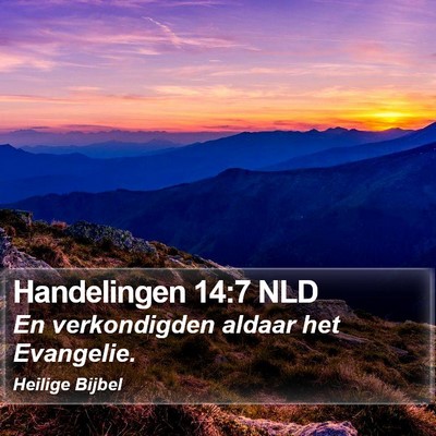 Handelingen 14:7 NLD Bible Verse Image