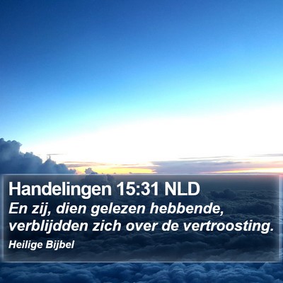 Handelingen 15:31 NLD Bible Verse Image