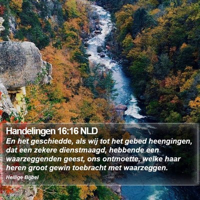 Handelingen 16:16 NLD Bible Verse Image