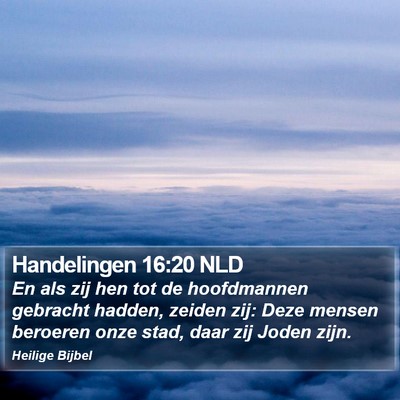 Handelingen 16:20 NLD Bible Verse Image
