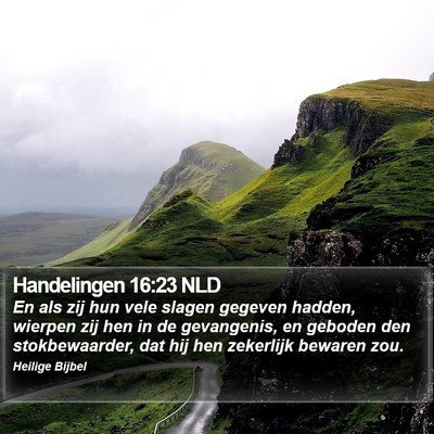 Handelingen 16:23 NLD Bible Verse Image
